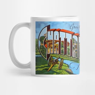 Greetings from Chattanooga, Tennessee - Vintage Large Letter Postcard Mug